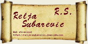 Relja Šubarević vizit kartica